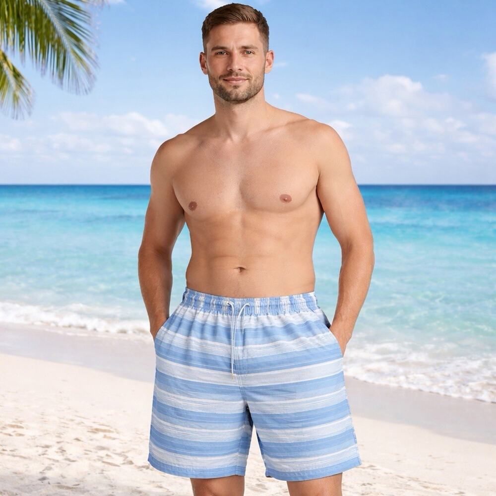 Peter Millar Swim Trunks Mens Large Turtle Print Drawstring Beach Shorts Lined L